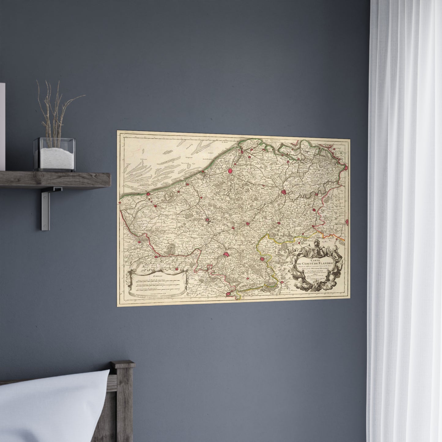 Flanders - 18th Century Map (Museum Paper Print)