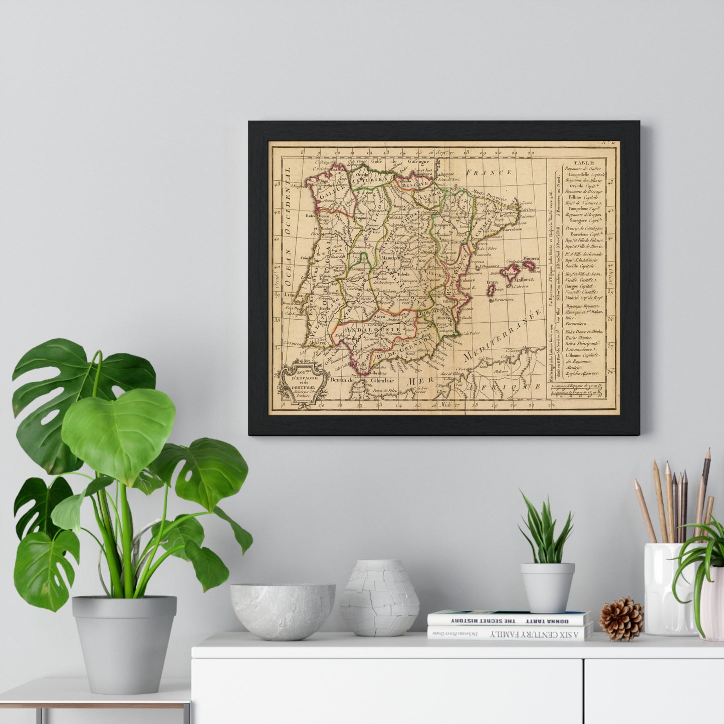 Spain & Portugal - 1800 Map (Museum Paper Print)