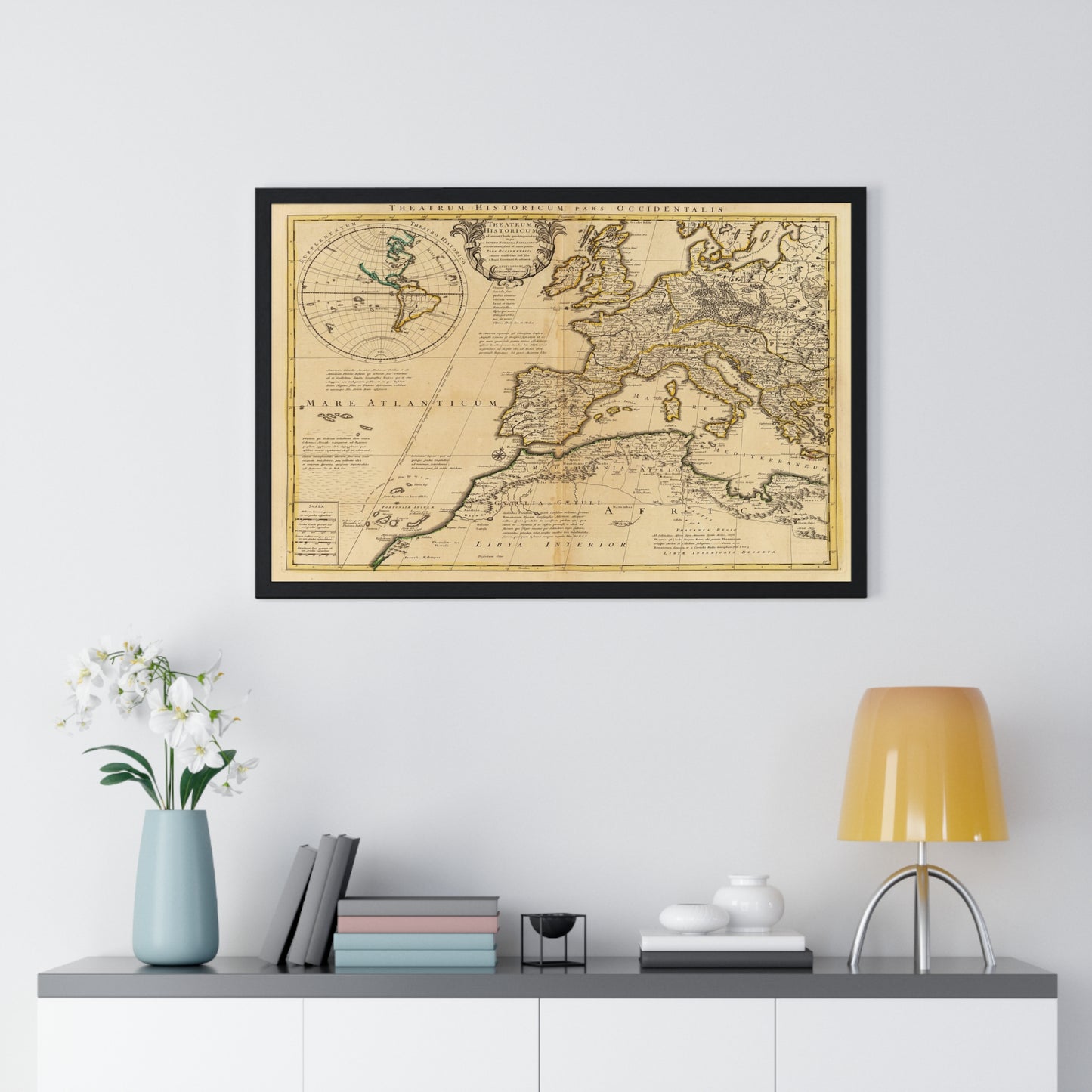 European Continent - 18th Century Map (Premium Wood Frame)