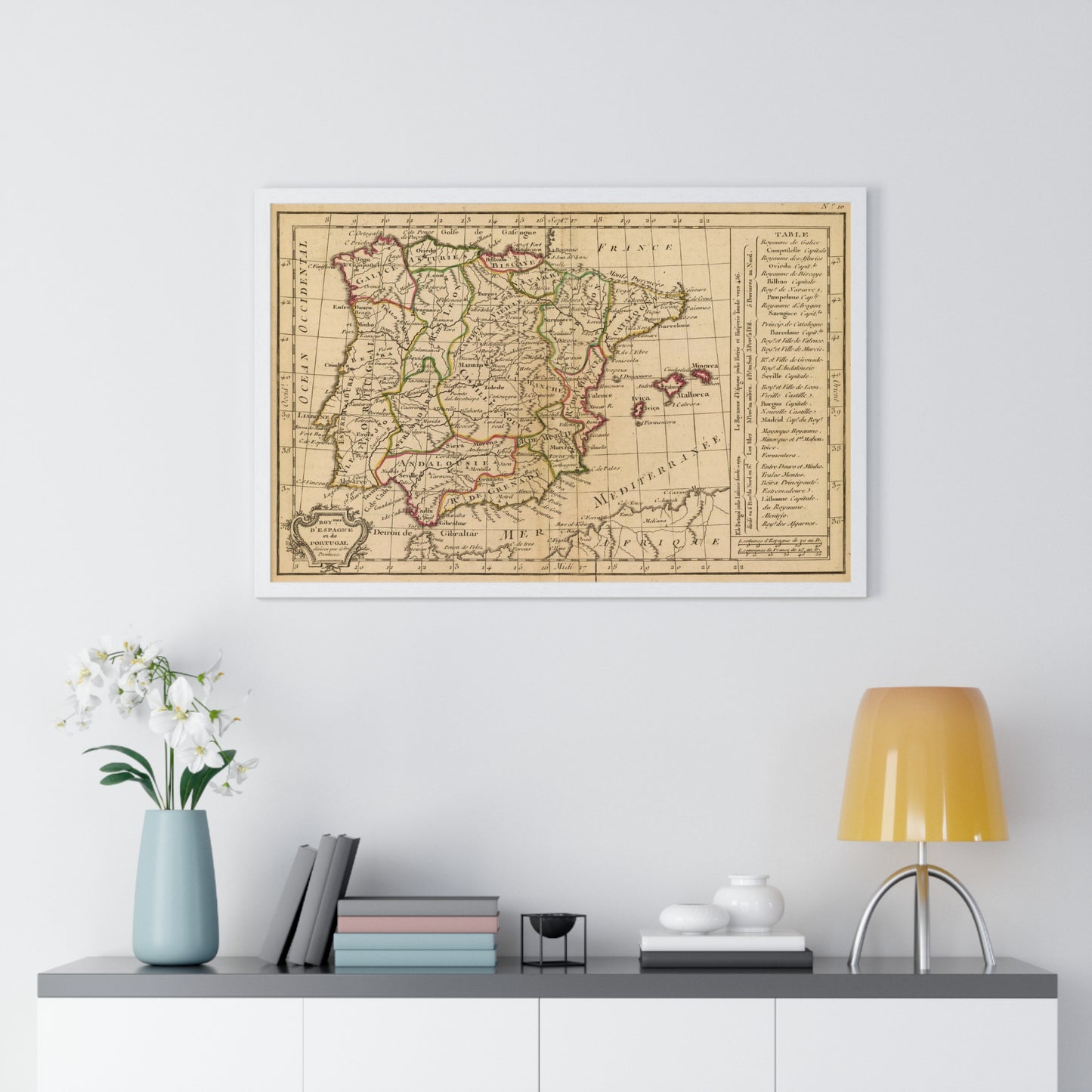 Spain & Portugal - 1800 Map (Museum Paper Print)