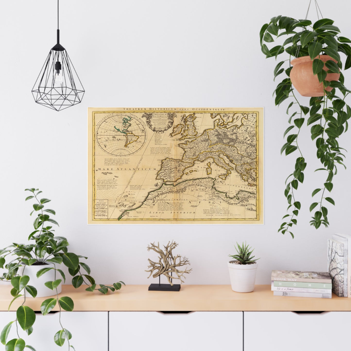 European Continent - 18th Century Map (Museum Paper Print)