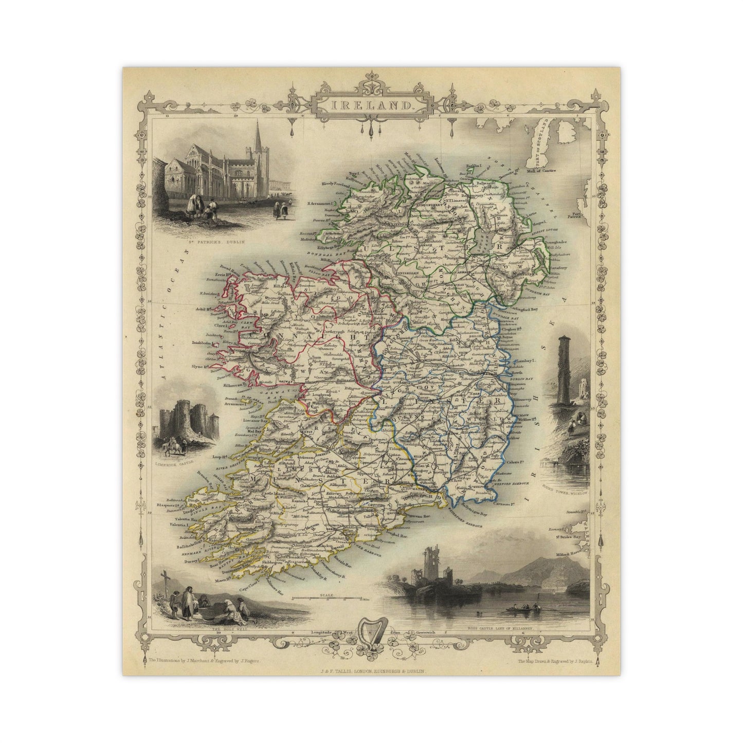 Ireland - 1851 Map (Museum Paper Print)