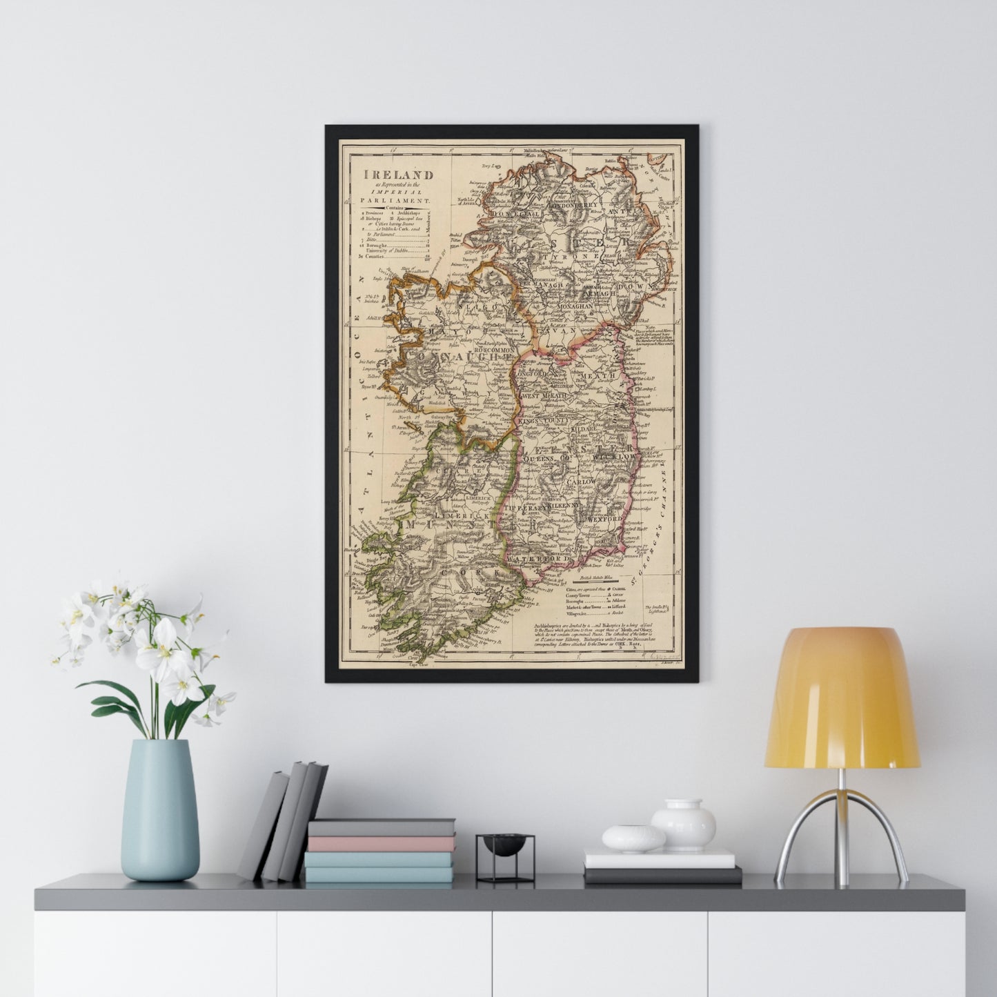 Ireland - 1818 Map (Premium Wood Frame)