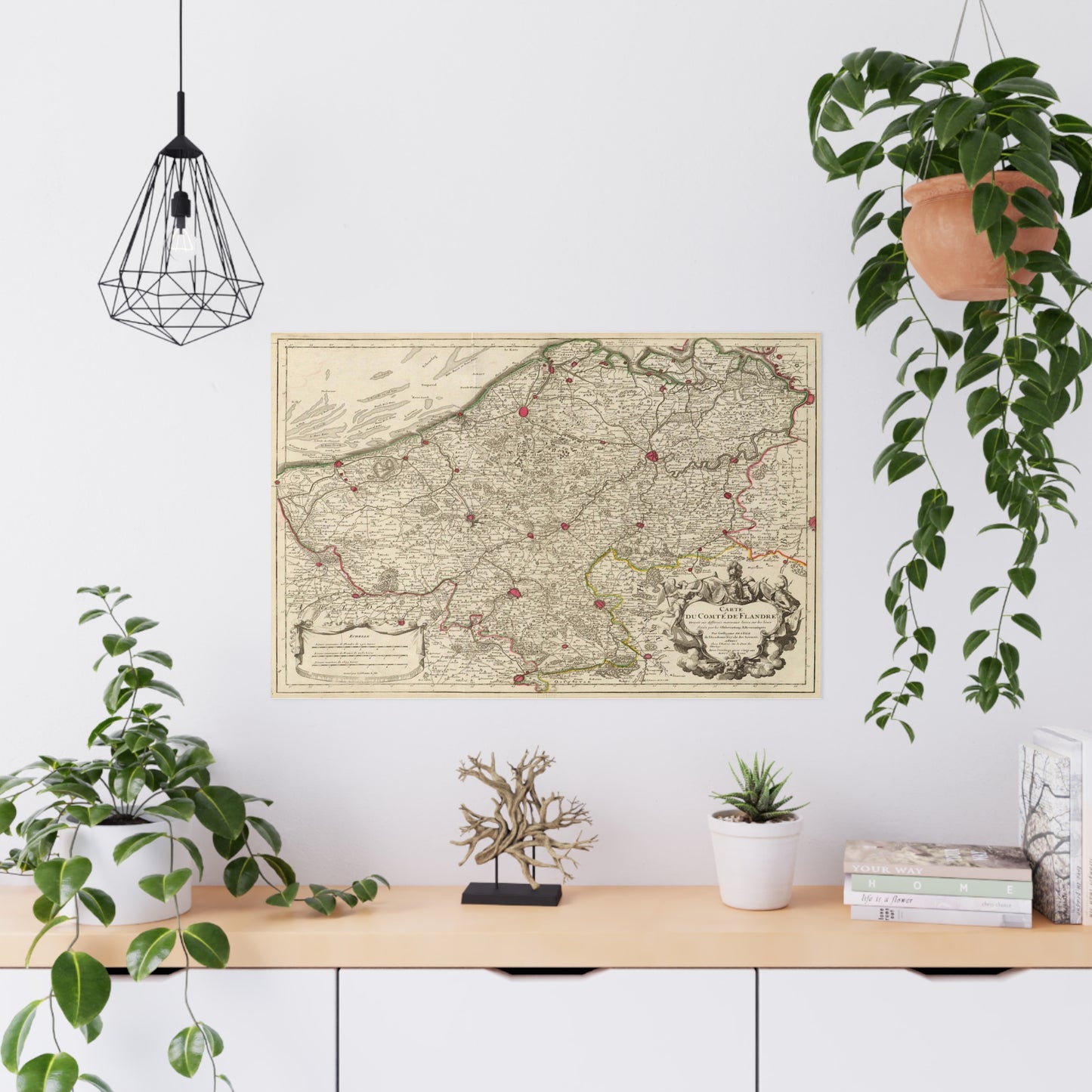 Flanders - 18th Century Map (Museum Paper Print)