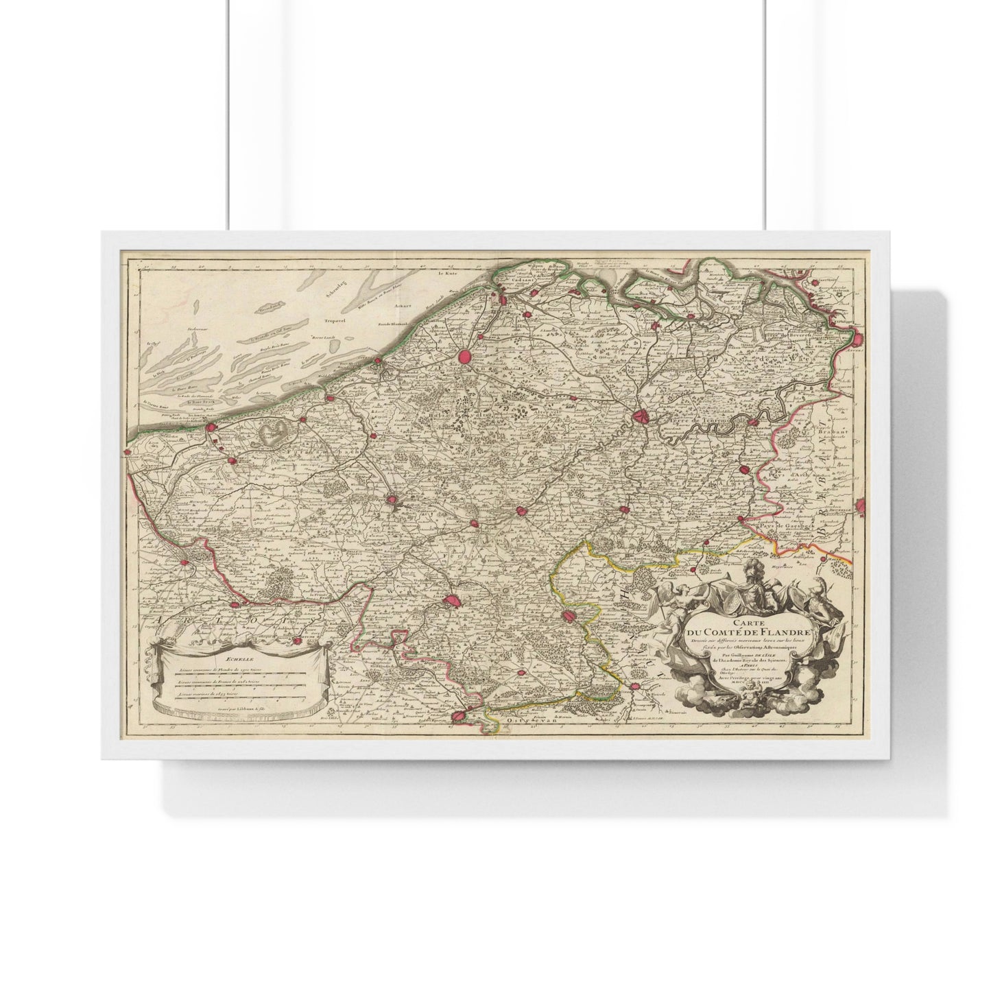 Flanders - 18th Century Map (Museum Paper Print)