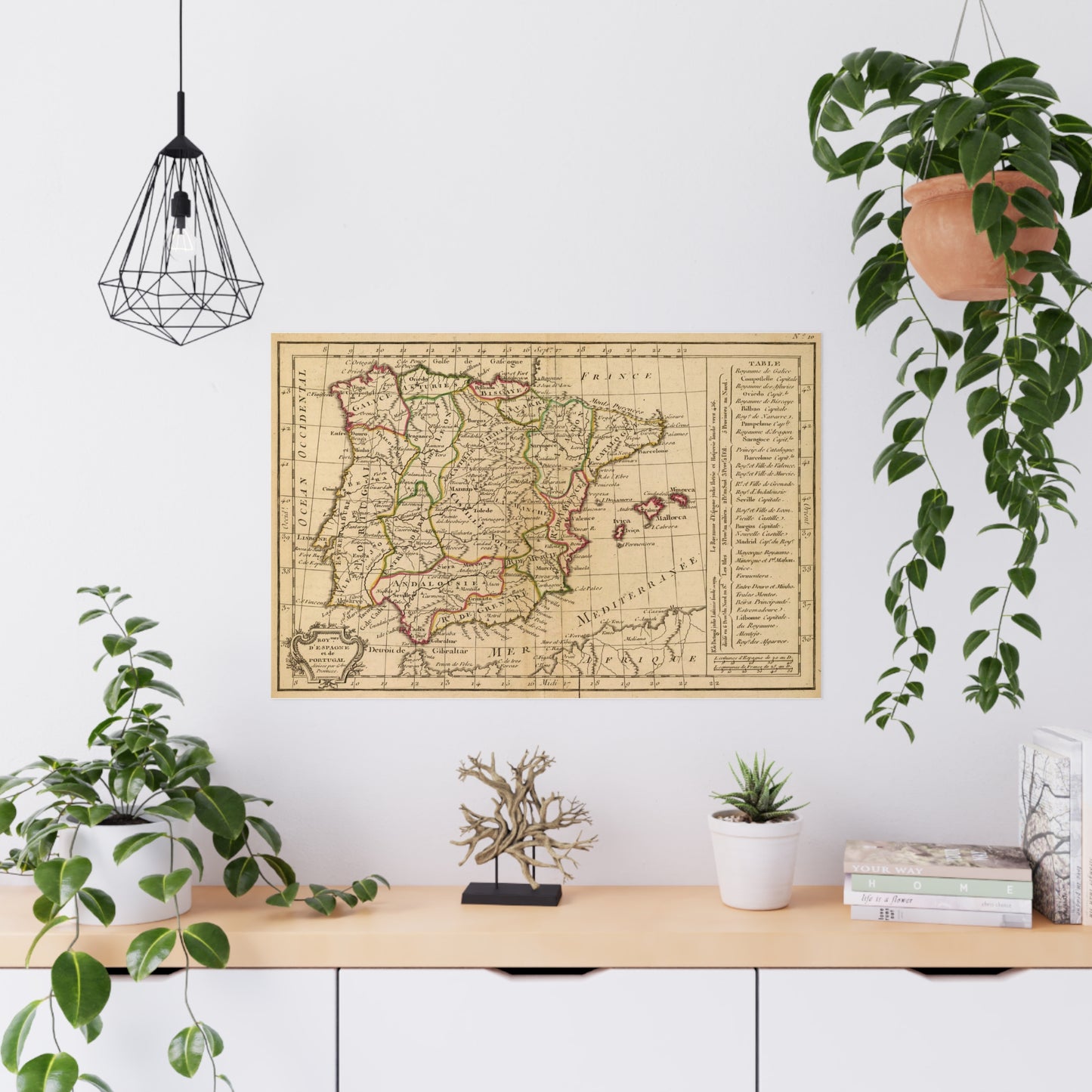 Spain & Portugal - 1800 Map (Museum Paper Print)