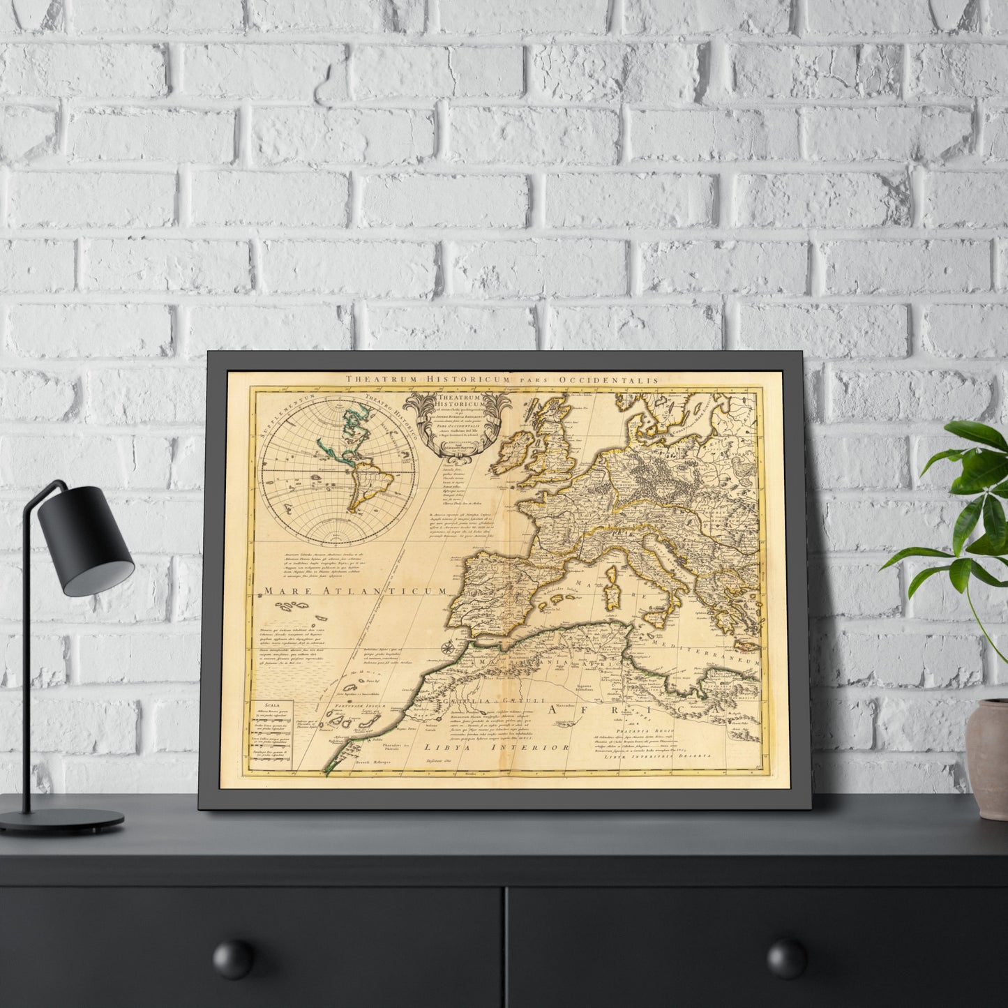 Antique Map of the Roman Empire (1742) — Premium Framed Vintage Print