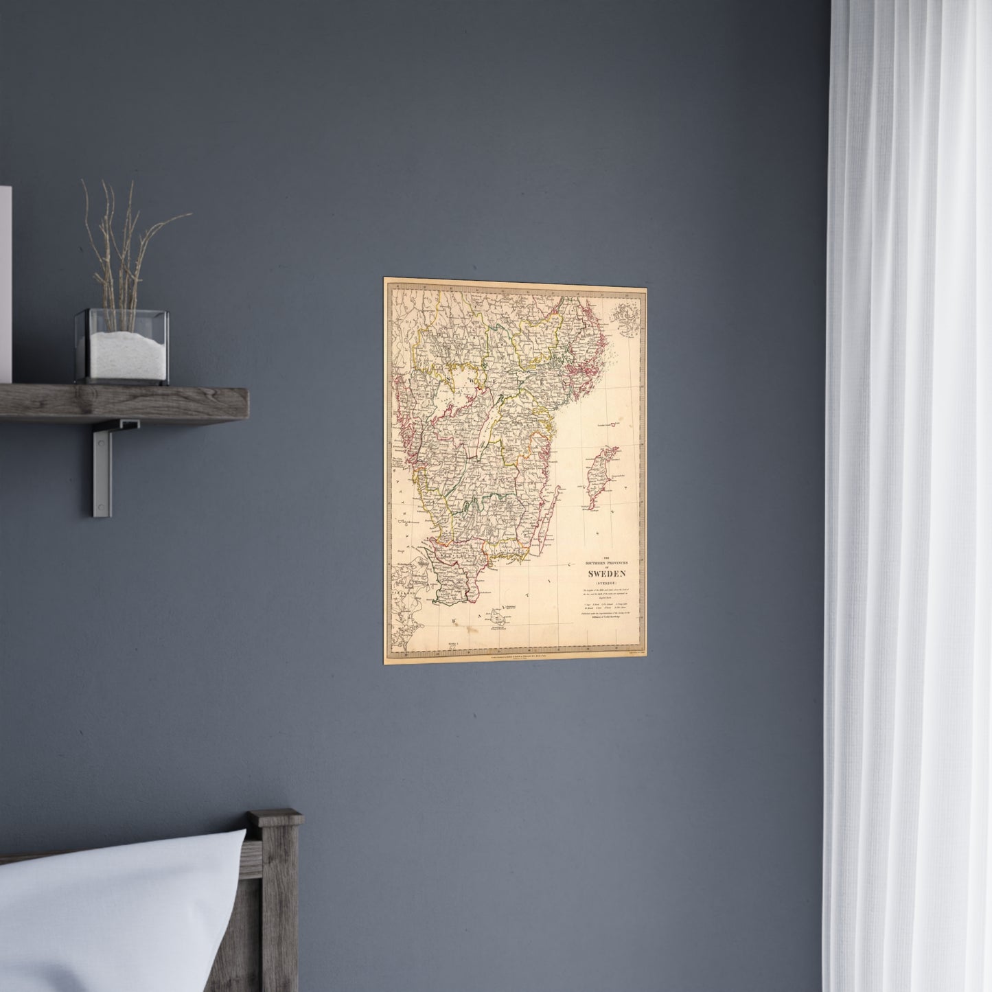 Sweden - 19th Century Map (Museum Paper Print)