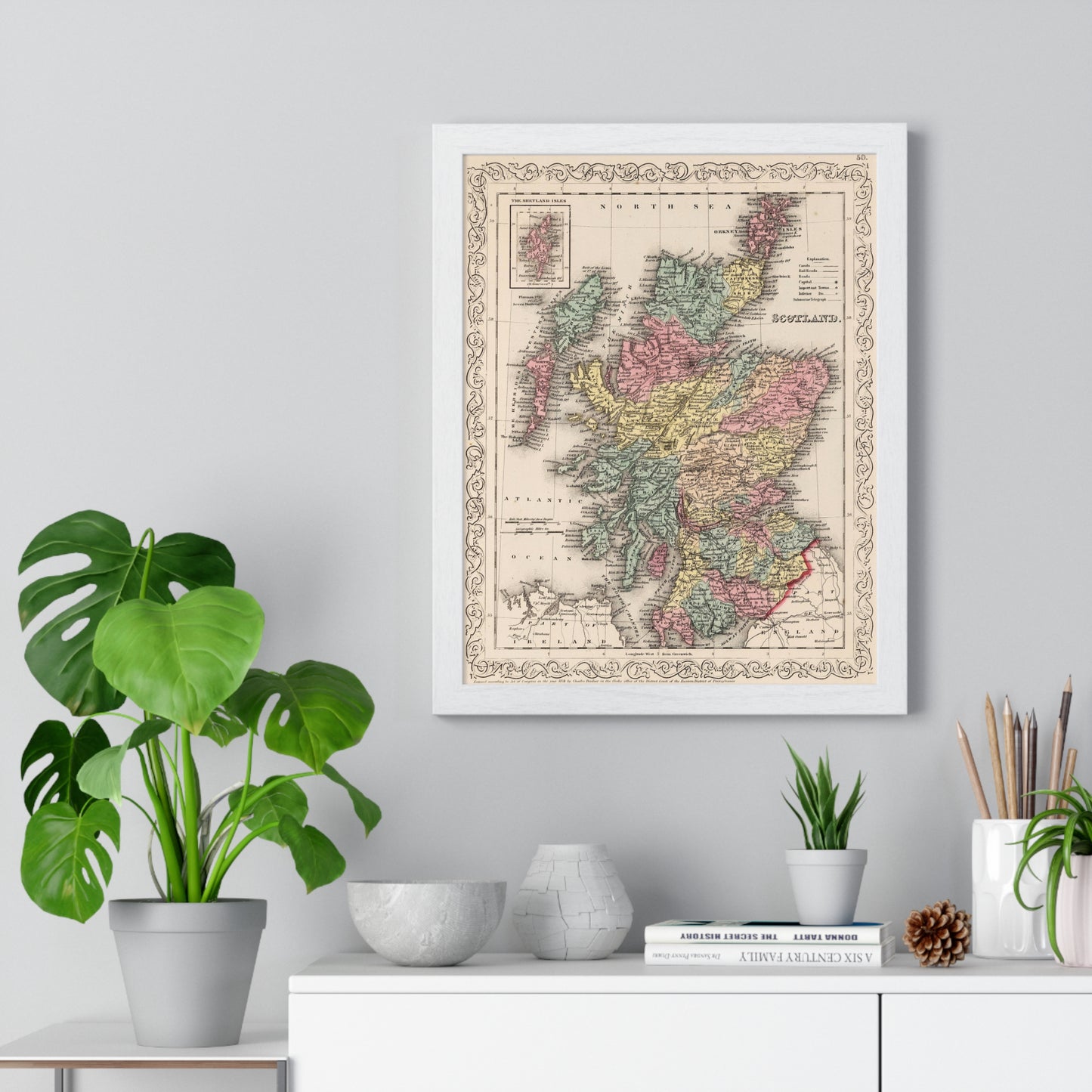 Scotland - 1859 Map (Premium Wood Frame)