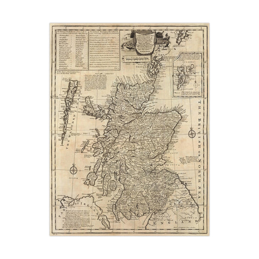 Scotland - 1747 Map (Museum Paper Print)