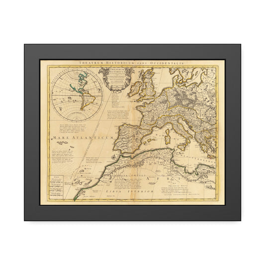 Antique Map of the Roman Empire (1742) — Premium Framed Vintage Print
