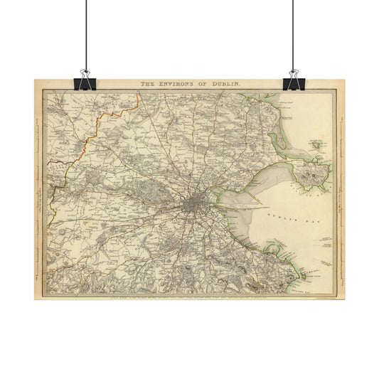 Antique Map of Dublin, Ireland (1837) — Restored Historical City Print