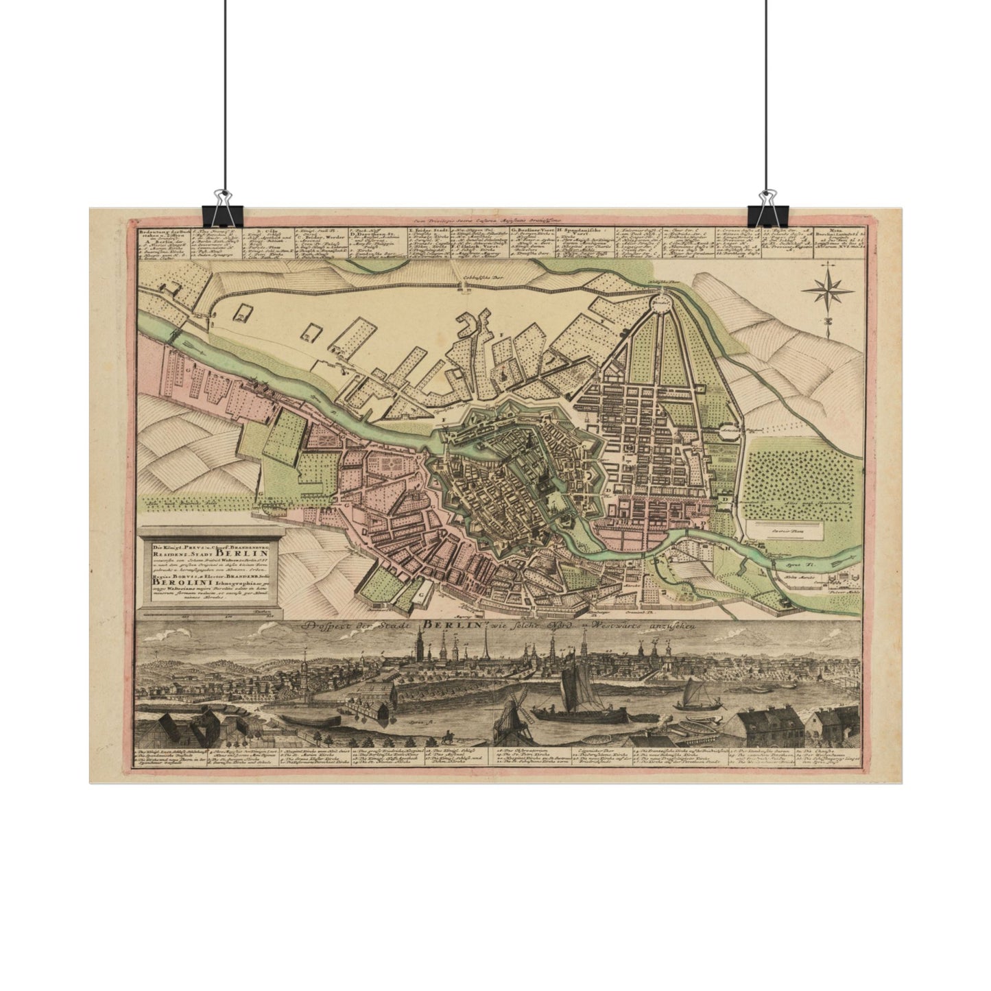 Antique Map of Berlin (1739) — Johann Friedrich Walter