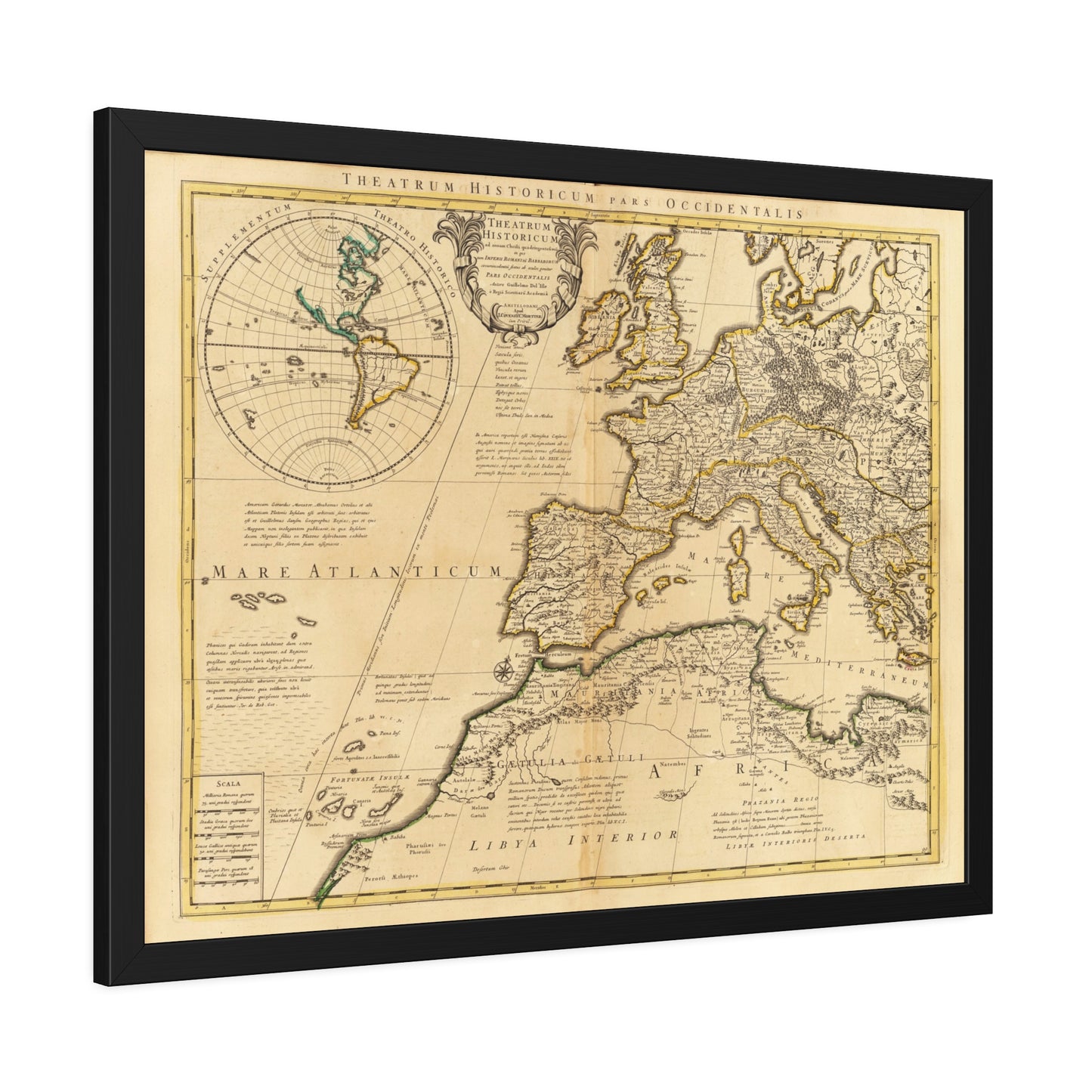 Antique Map of the Roman Empire (1742) — Premium Framed Vintage Print