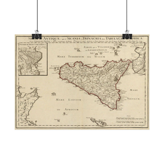 Antique Map of Ancient Sicily (1714) — Guillaume de L’Isle, Siciliae Antiquae, Paris