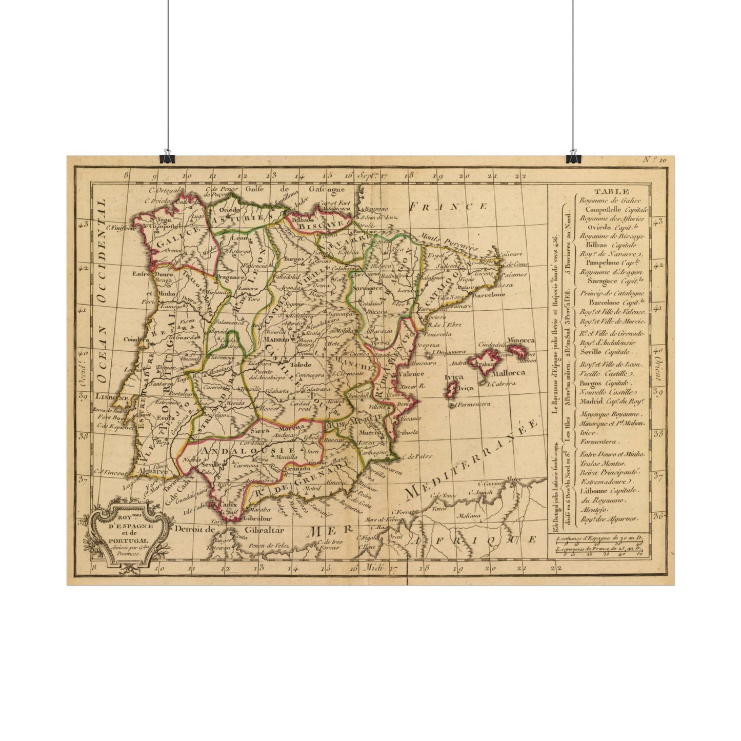 Antique Map of Spain & Portugal (1800) — C.F. Delamarche, Petit Atlas Moderne, Paris
