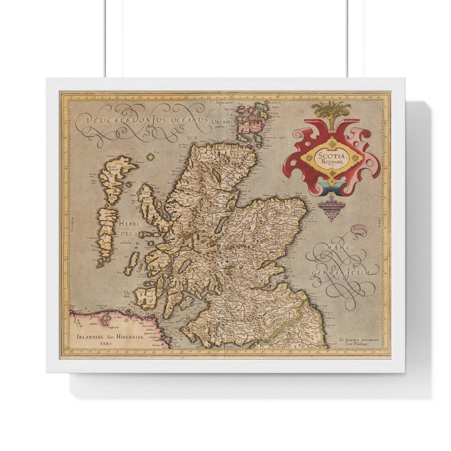 Scotland - 1628 Map (Premium Wood Frame)