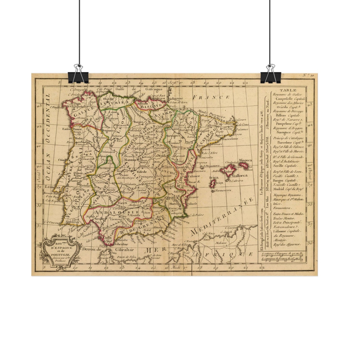 Antique Map of Spain & Portugal (1800) — C.F. Delamarche, Petit Atlas Moderne, Paris