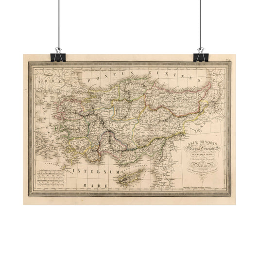 Antique Map of Türkiye (1826) — L. Vivien de Saint-Martin, Asiae Minoris Mappa Generalis, Paris