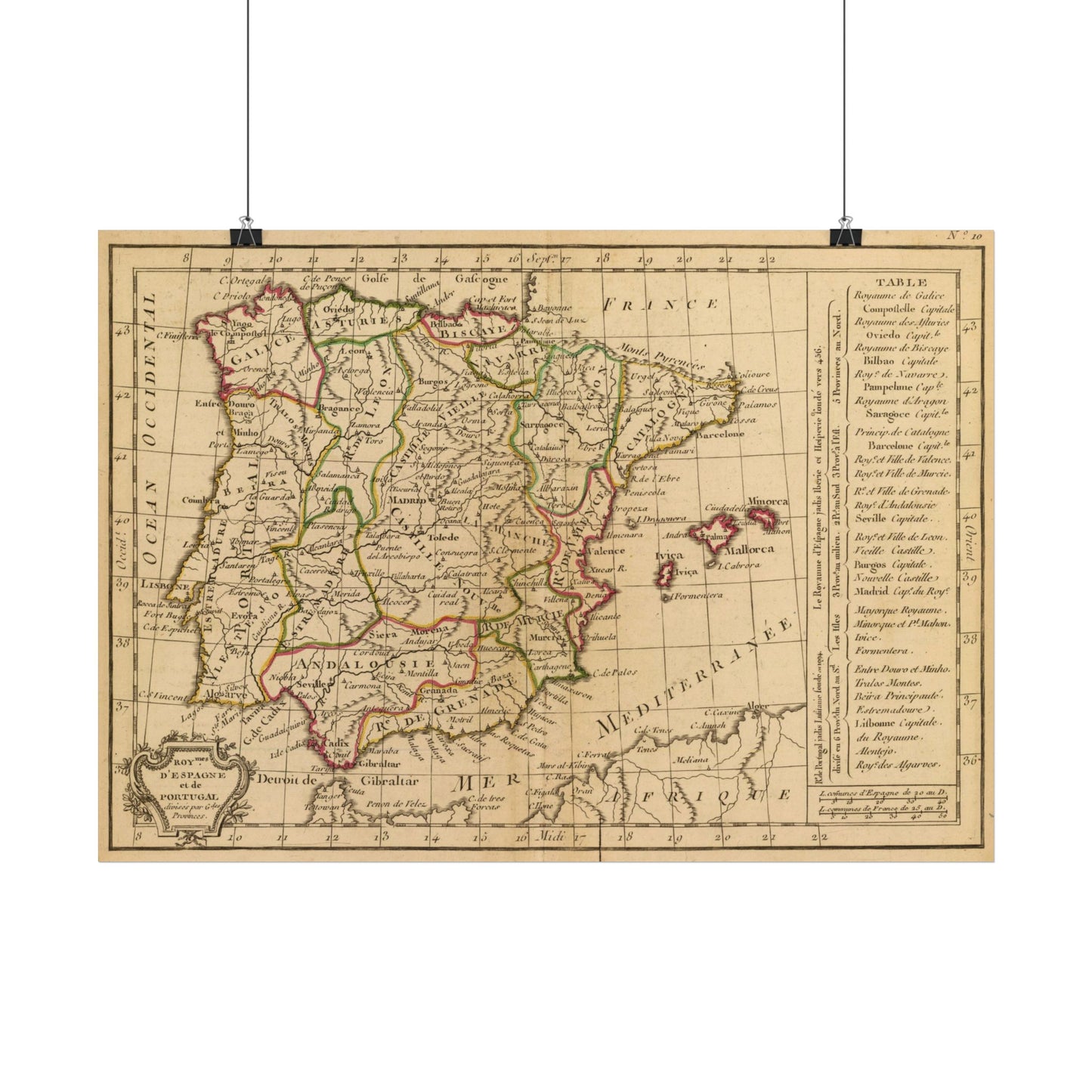 Antique Map of Spain & Portugal (1800) — C.F. Delamarche, Petit Atlas Moderne, Paris