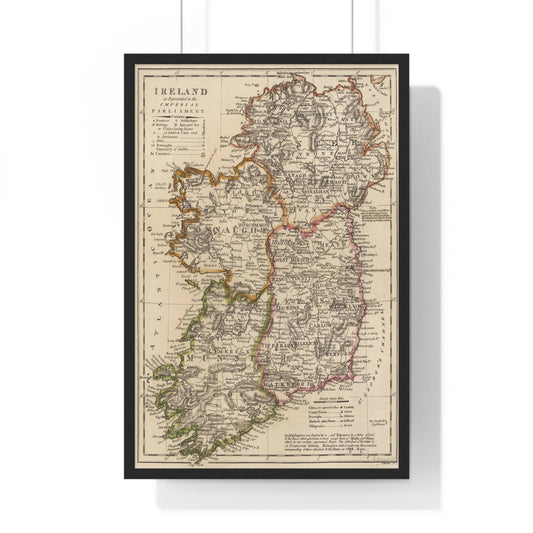 Ireland - 1818 Map (Premium Wood Frame)