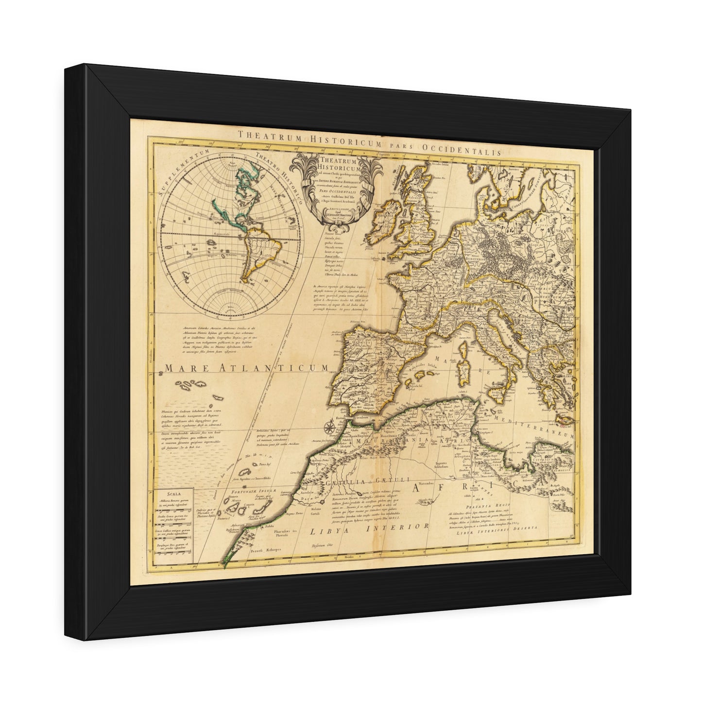 Antique Map of the Roman Empire (1742) — Premium Framed Vintage Print