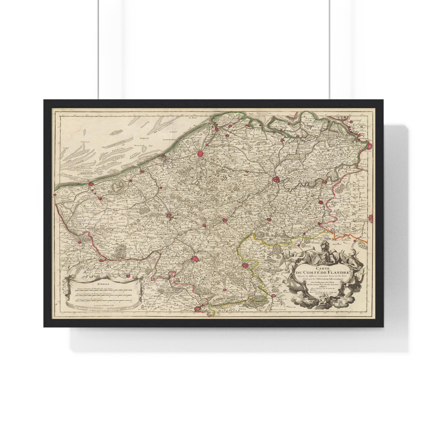 Flanders - 18th Century Map (Museum Paper Print)