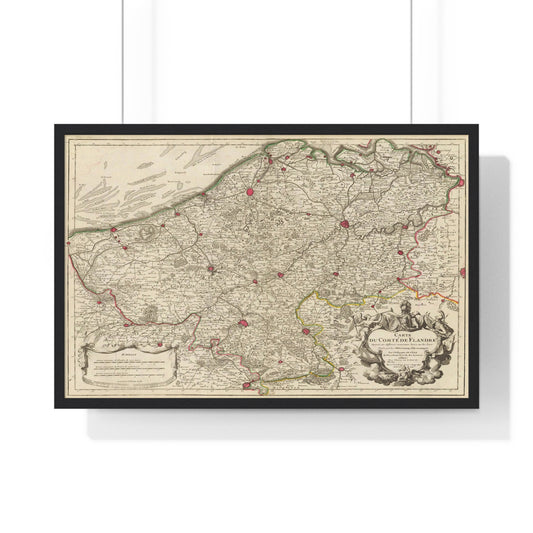 Flanders - 18th Century Map (Museum Paper Print)