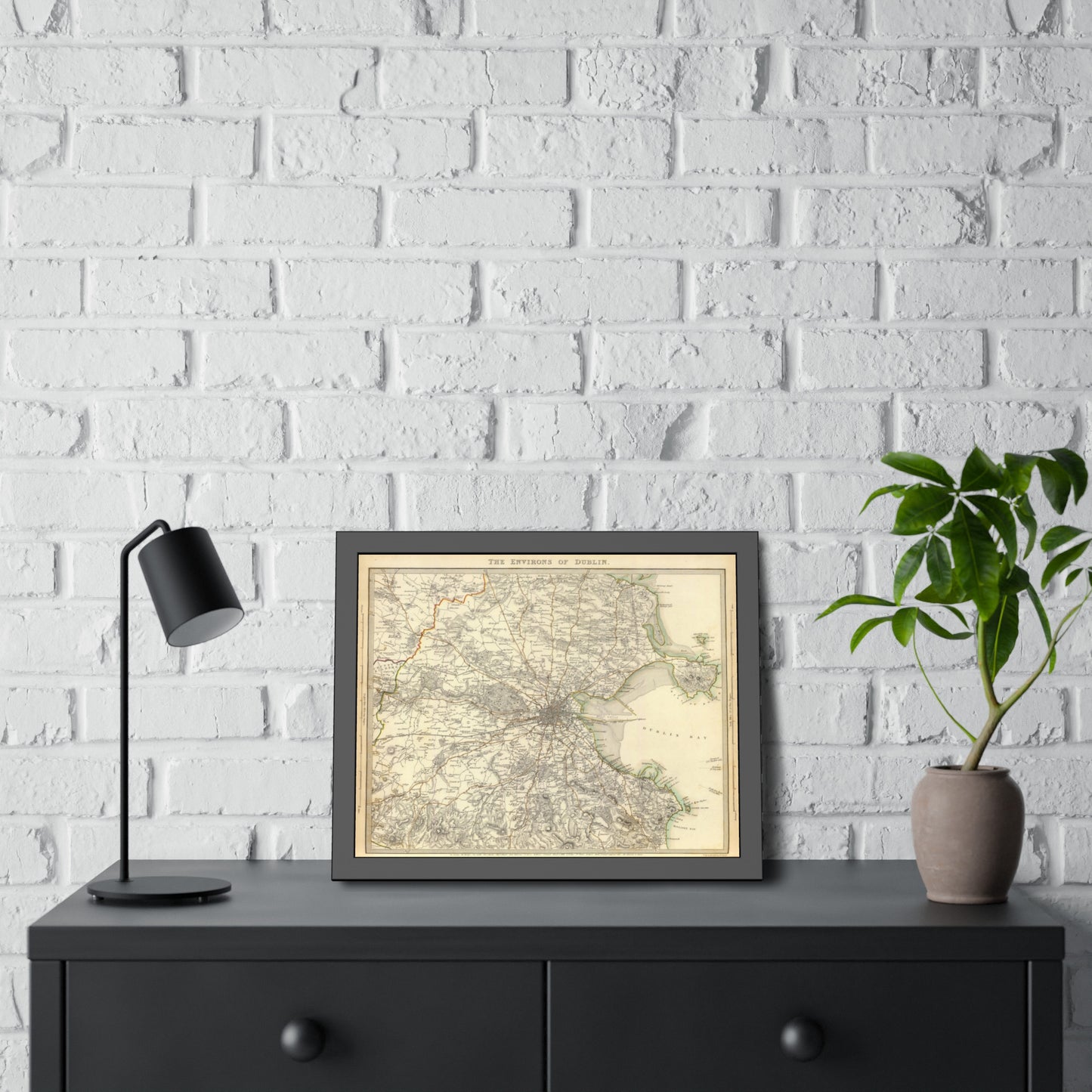 Antique Map of Dublin, Ireland (1837) — Premium Framed Restored Historical City Print