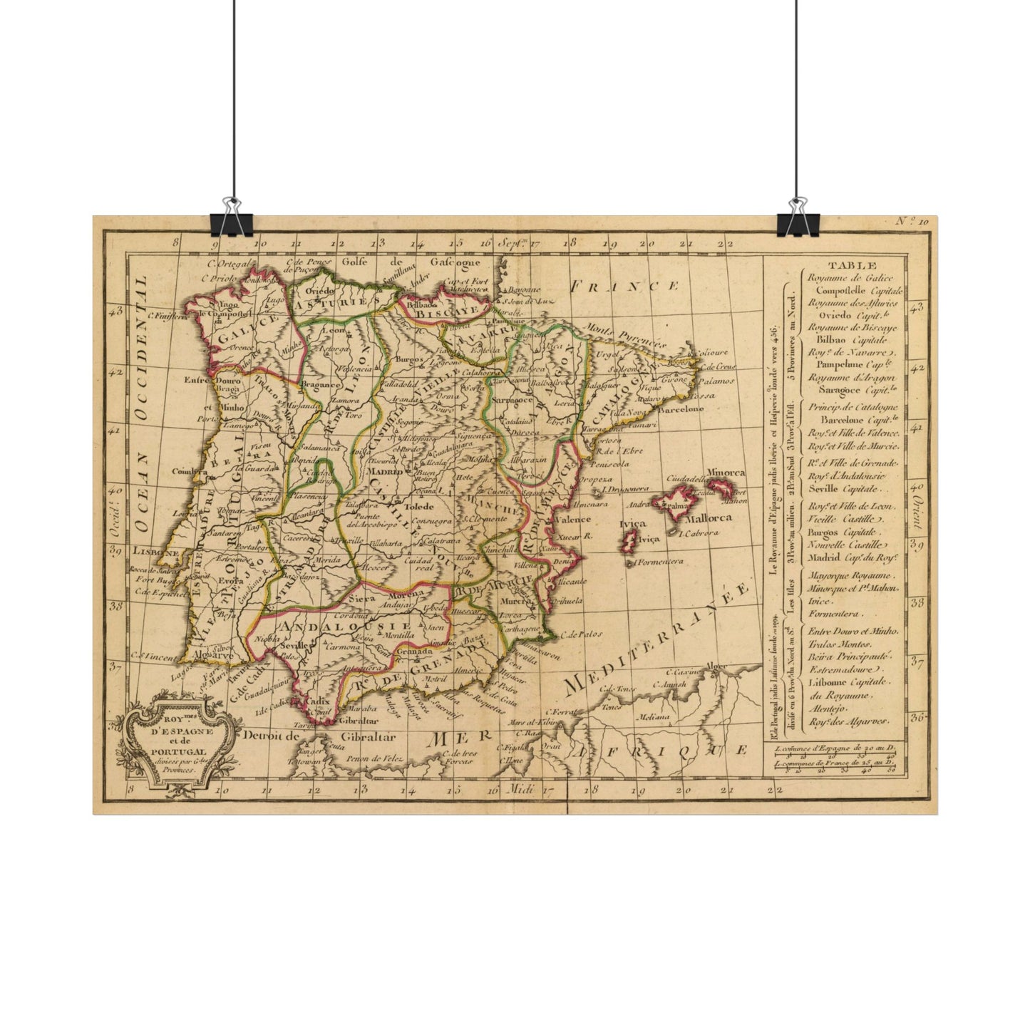 Antique Map of Spain & Portugal (1800) — C.F. Delamarche, Petit Atlas Moderne, Paris