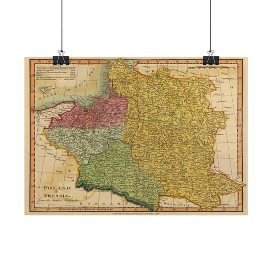 Antique Map of Poland & Prussia (1811) — William Darton, Union Atlas, London