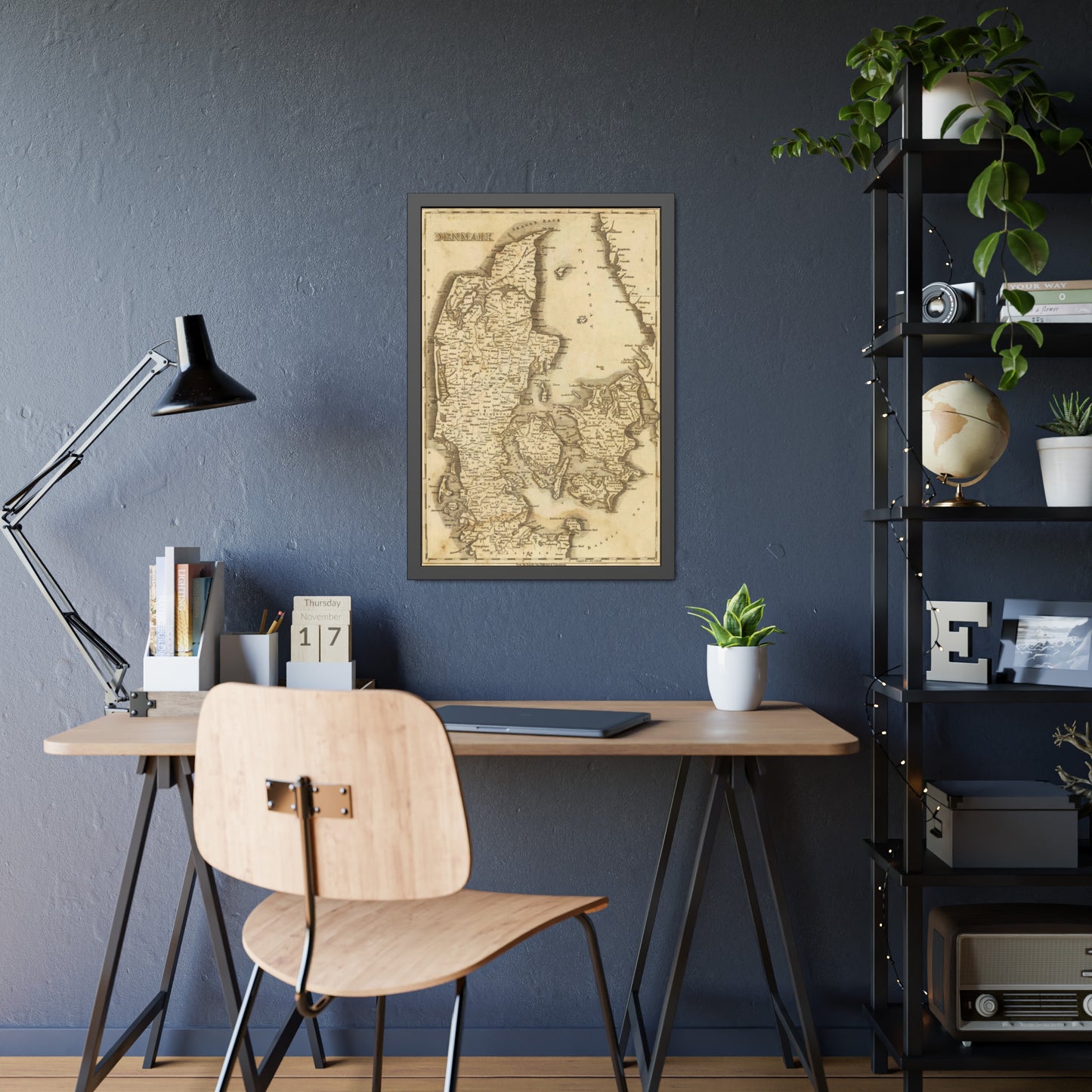 Antique Map of Denmark (1812) — (Framed Print) Arrowsmith & Lewis, Early 19th-Century Atlas Edition