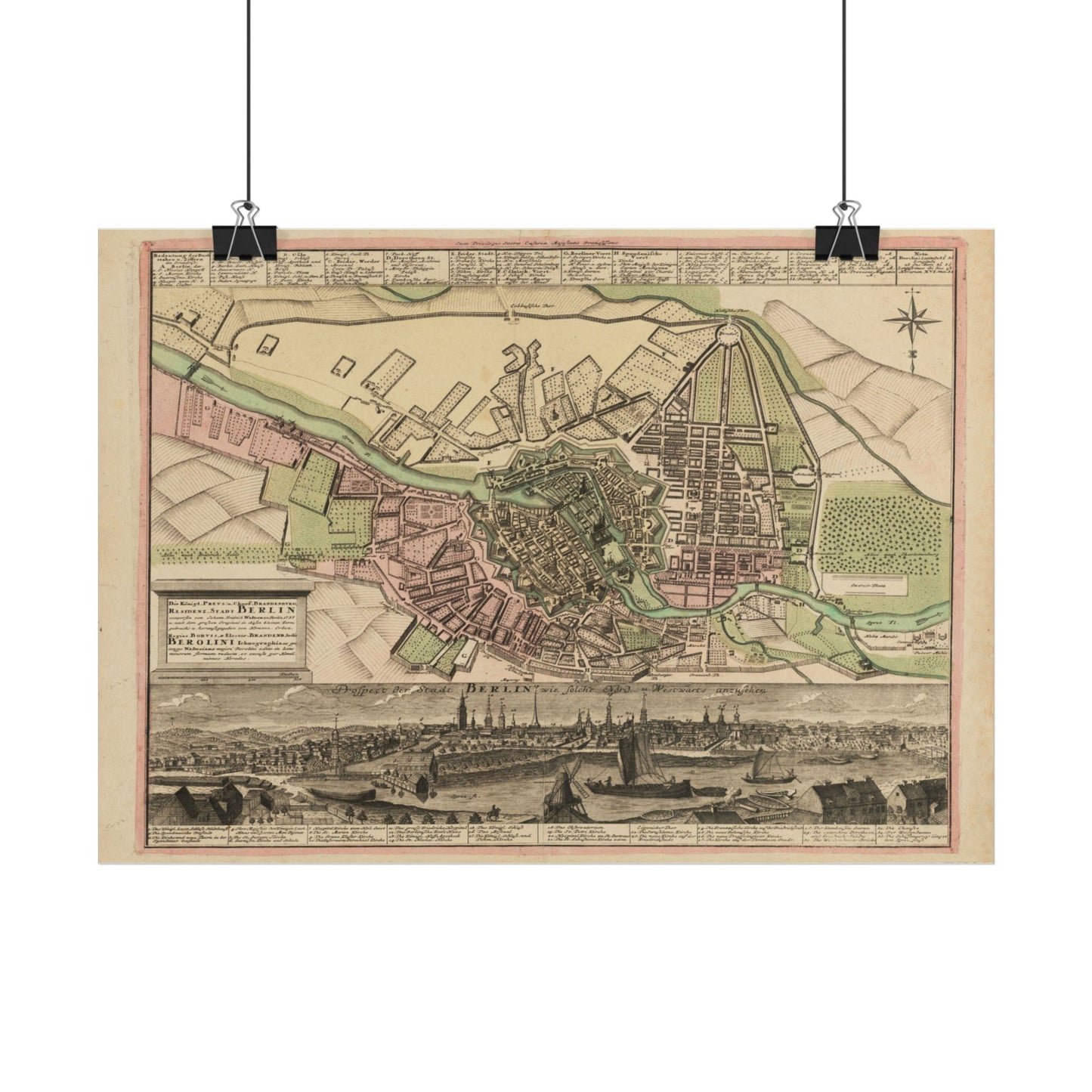 Antique Map of Berlin (1739) — Johann Friedrich Walter